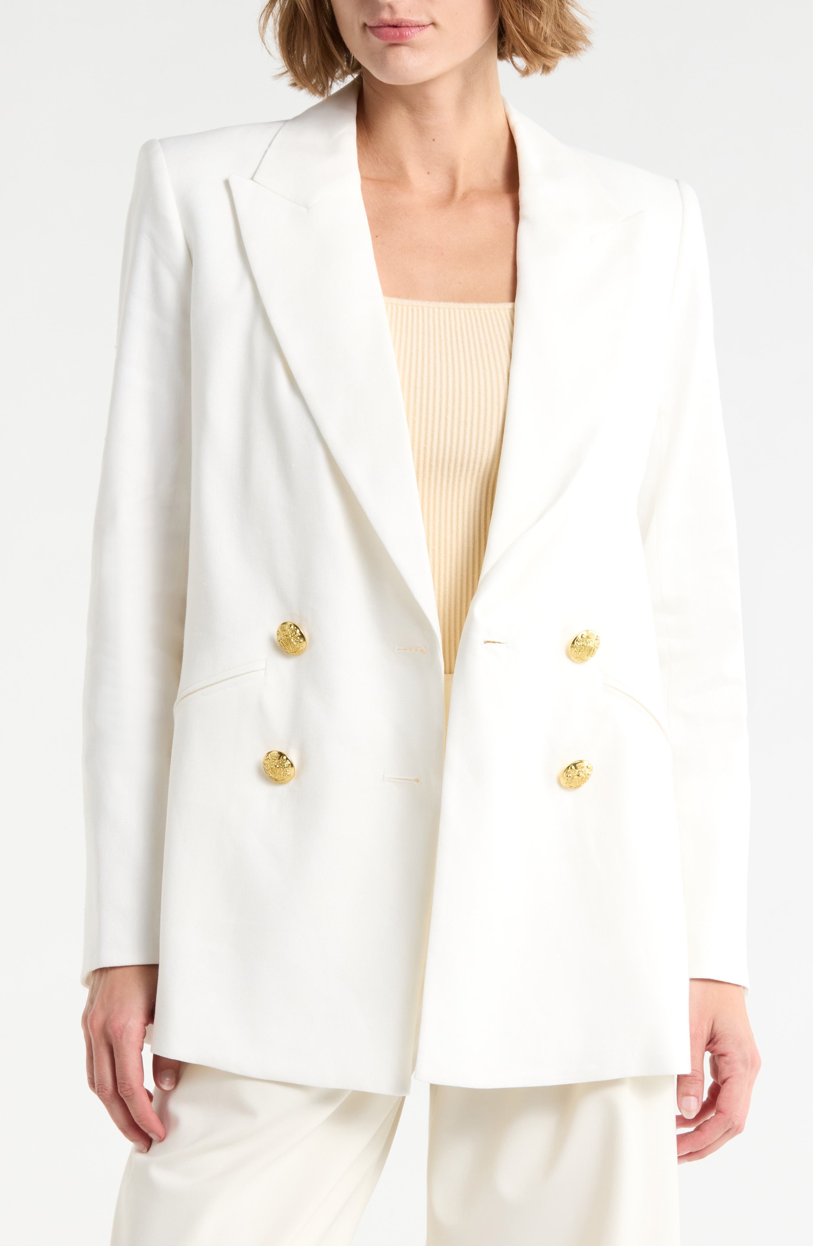 Veronica Beard Dale Linen Blend Dickey Jacket