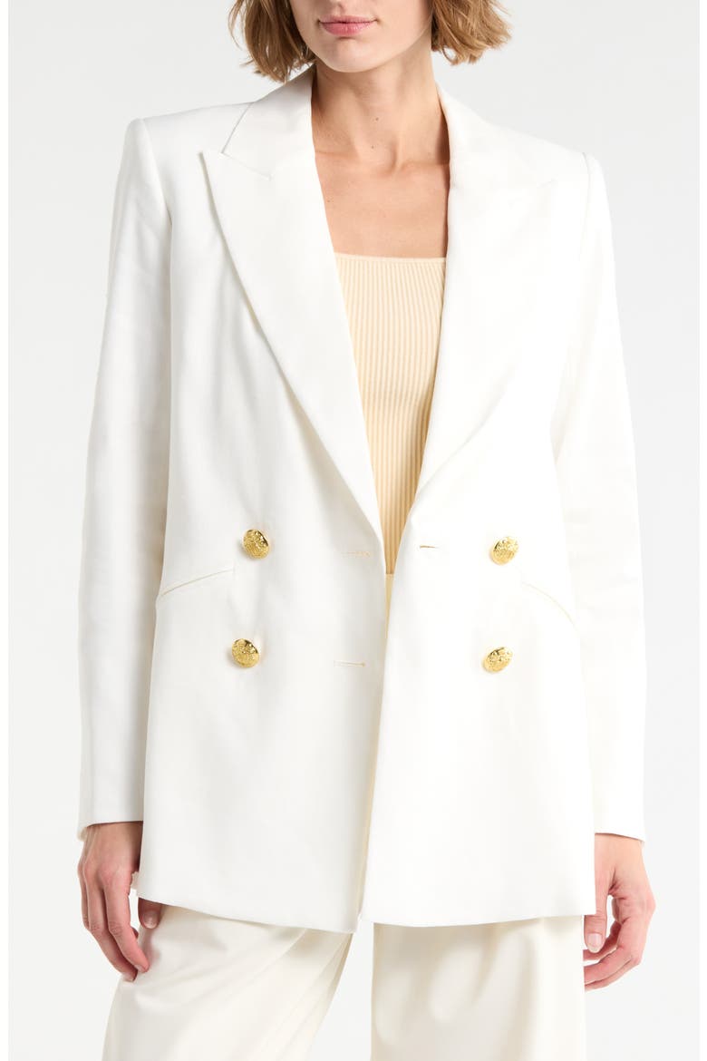 Dale Linen Blend Dickey Jacket, Main, color, OFF WHITE