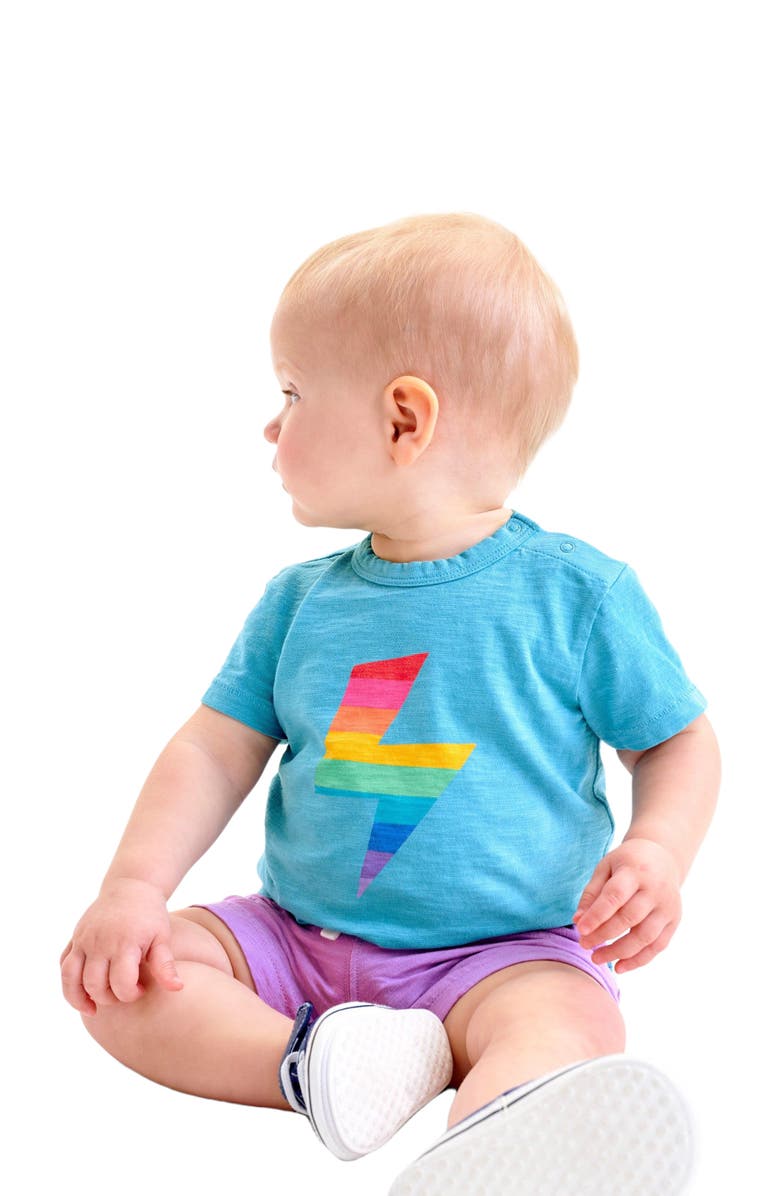 Primary Baby Rainbow Bolt Tee, Alternate, color, 