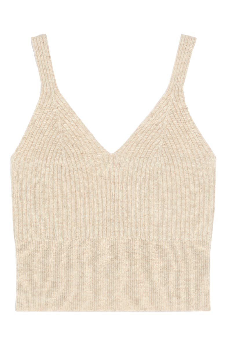 SANDRO Ribbed Wool Sweater Tank, Alternate, color, 