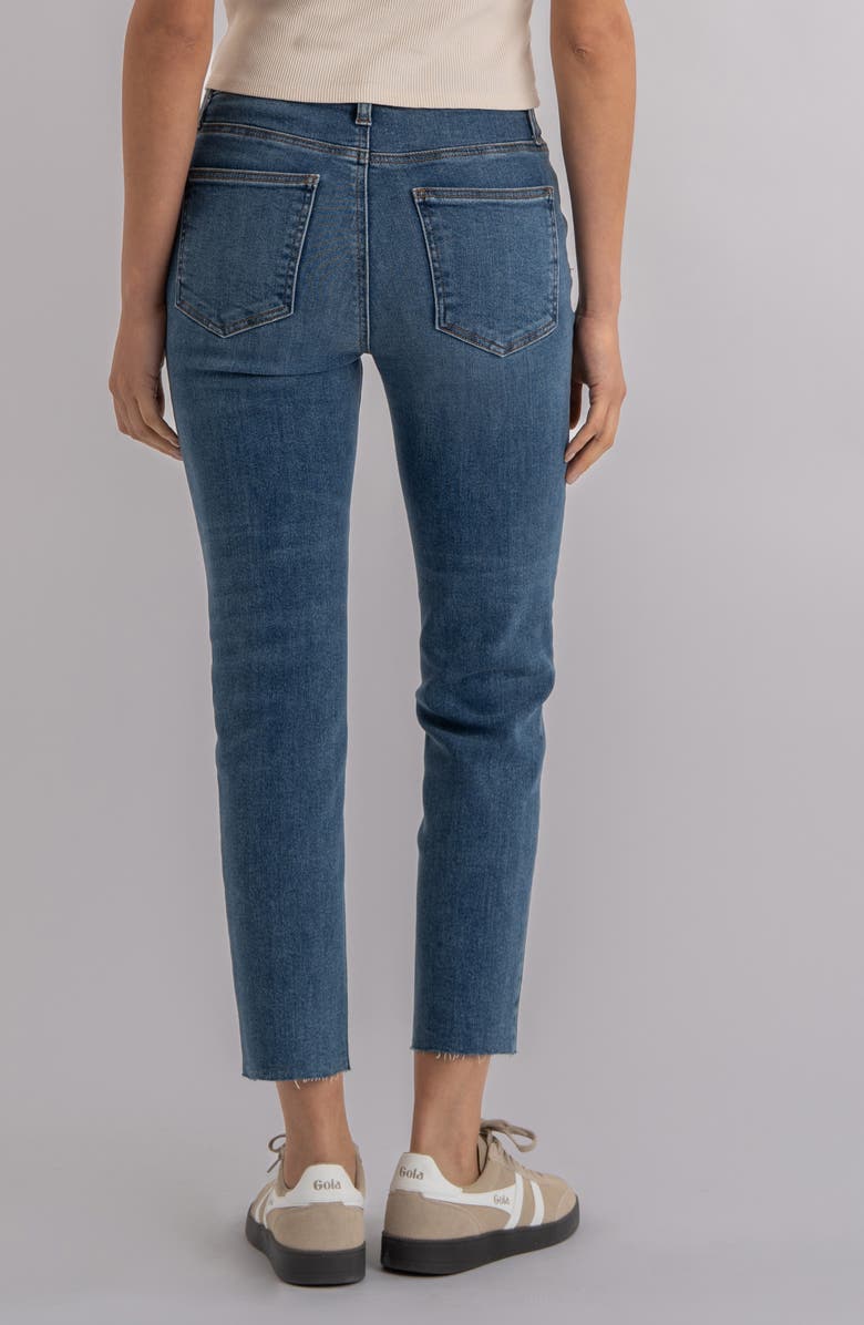 KUT from the Kloth Rachael Raw Hem High Waist Crop Mom Jeans, Alternate, color, Faithful