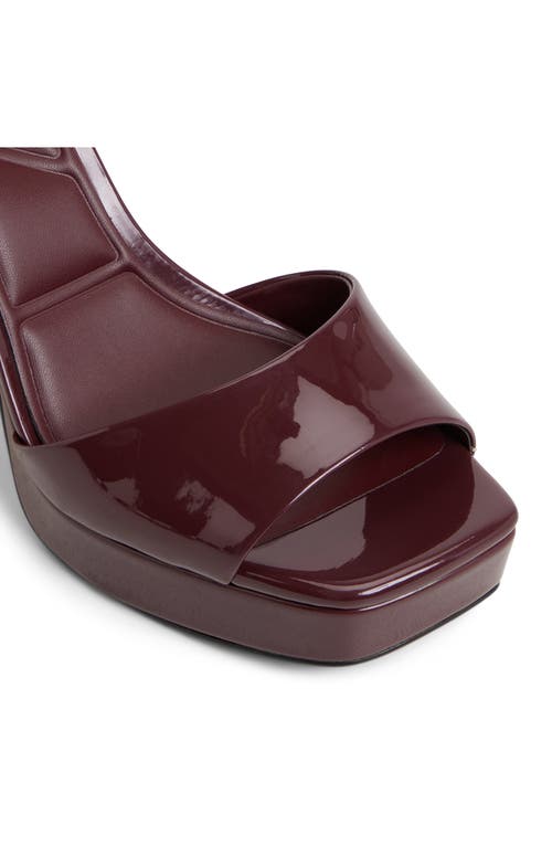 Aldo Chicgleam Ankle Strap Platform Sandal In Burgundy