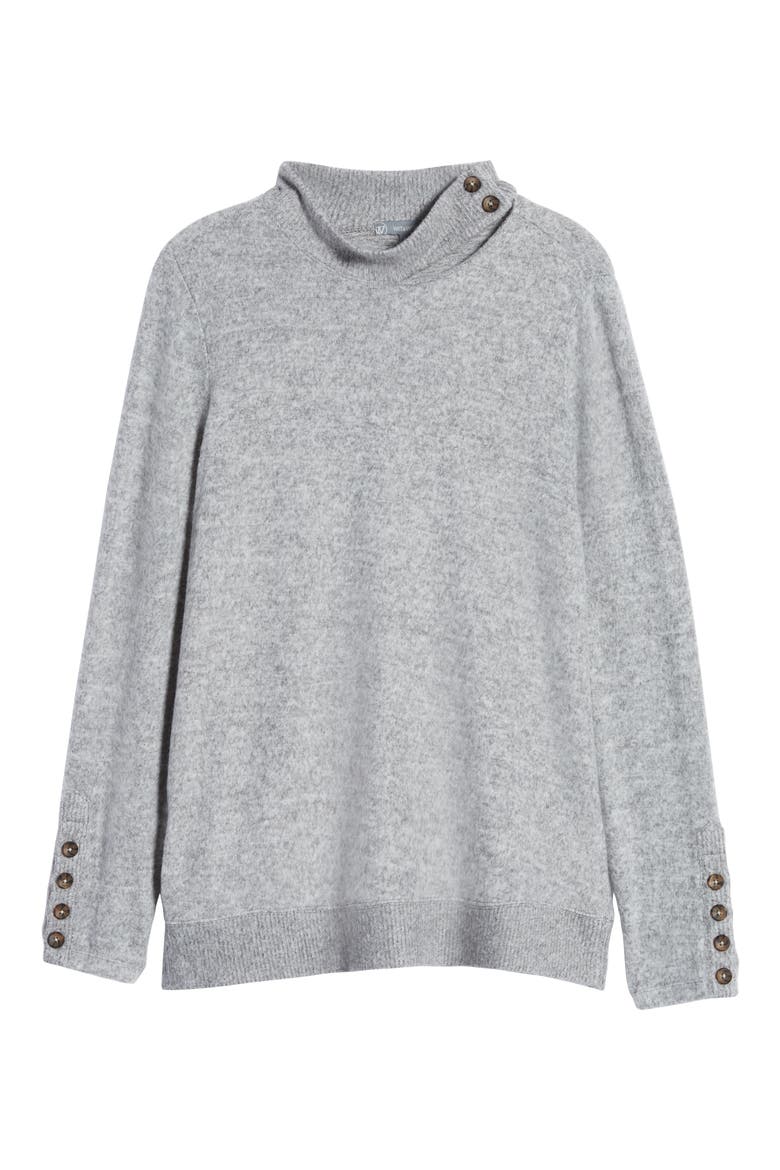Mock Neck Sweater (Nordstrom Exclusive), Alternate, color, HEATHER GREY