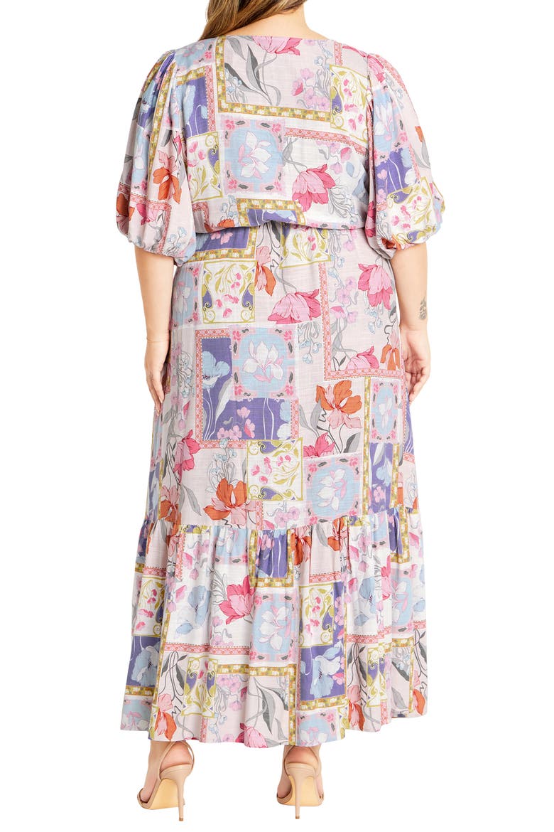 Flirtini Floral Print Maxi Dress, Alternate, color, FLIRTINI