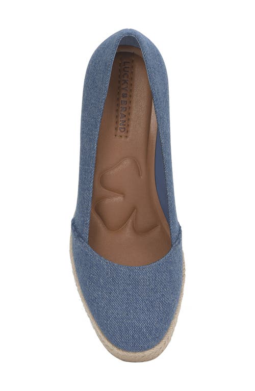 Shop Lucky Brand Imula Platform Wedge Espadrille In Medium Denim
