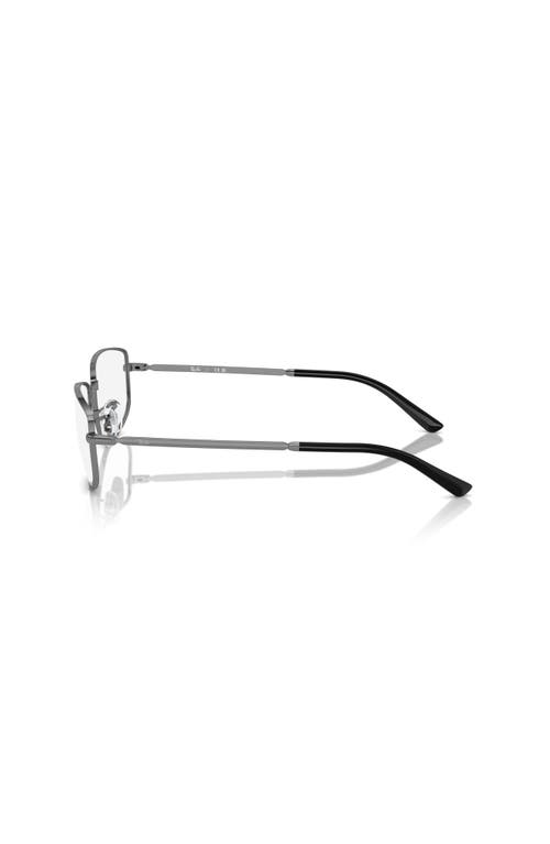 Ray Ban Ray-ban 56mm Irregular Optical Glasses In Gray