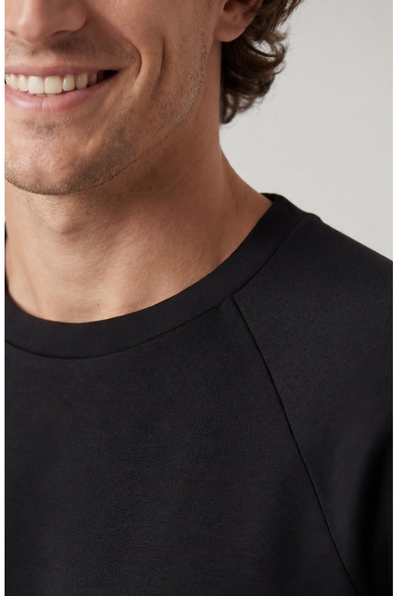 Sandwash Crewneck Sweater, Alternate, color, True Black