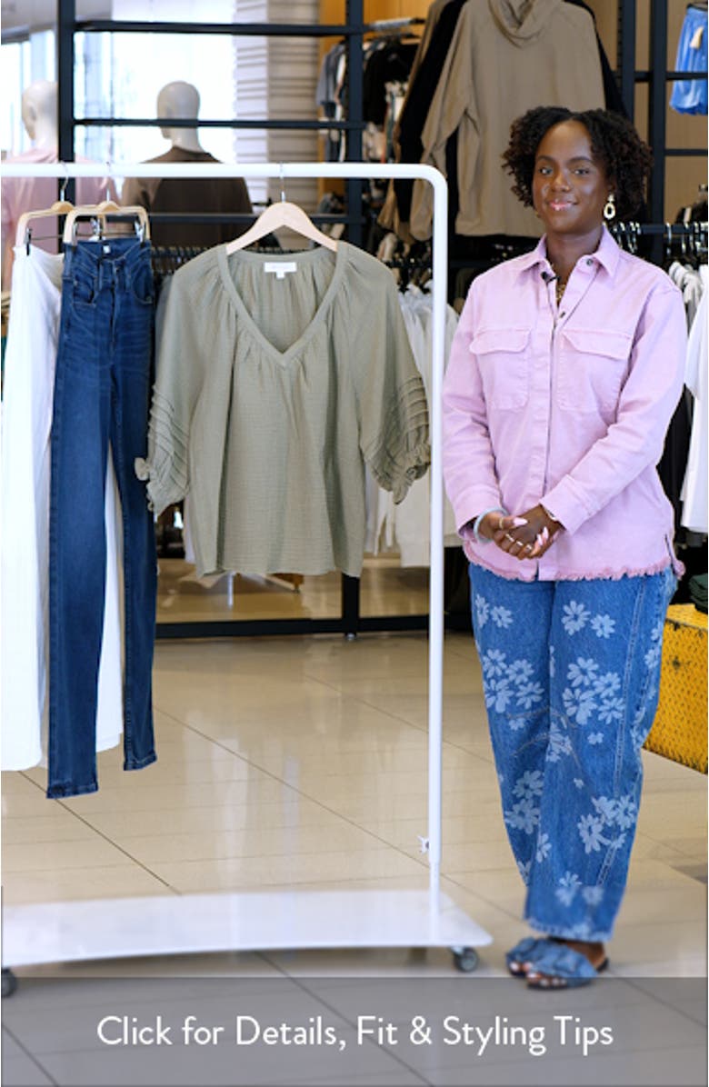 Cotton Gauze Puff Sleeve Top, sales video thumbnail