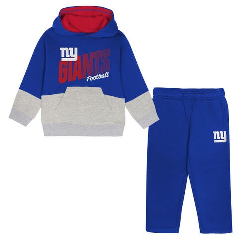 Toddler Outerstuff Royal New York Giants Lineman Fleece Hoodie 
Pants Set