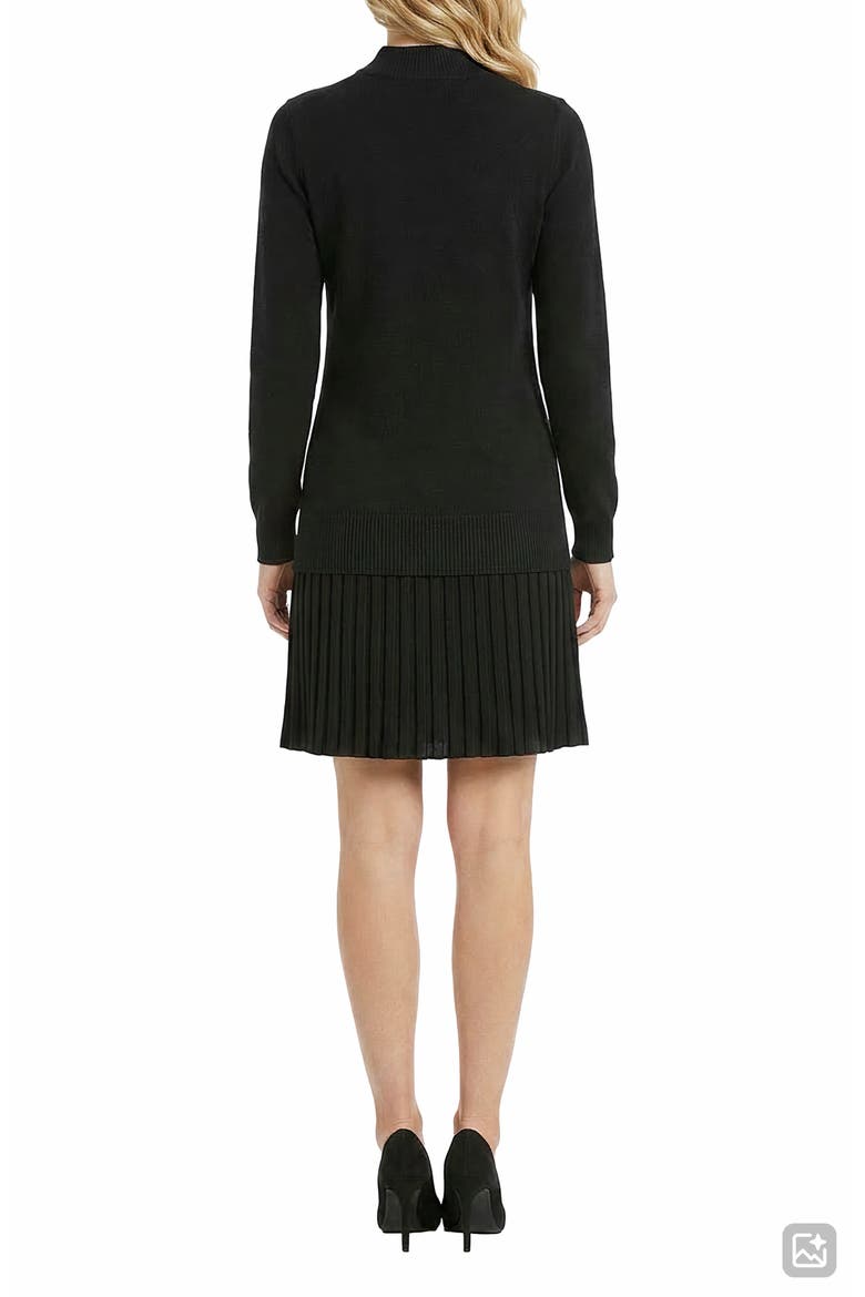 Mock Neck Long Sleeve Sweater Dress, Alternate, color, BLACK