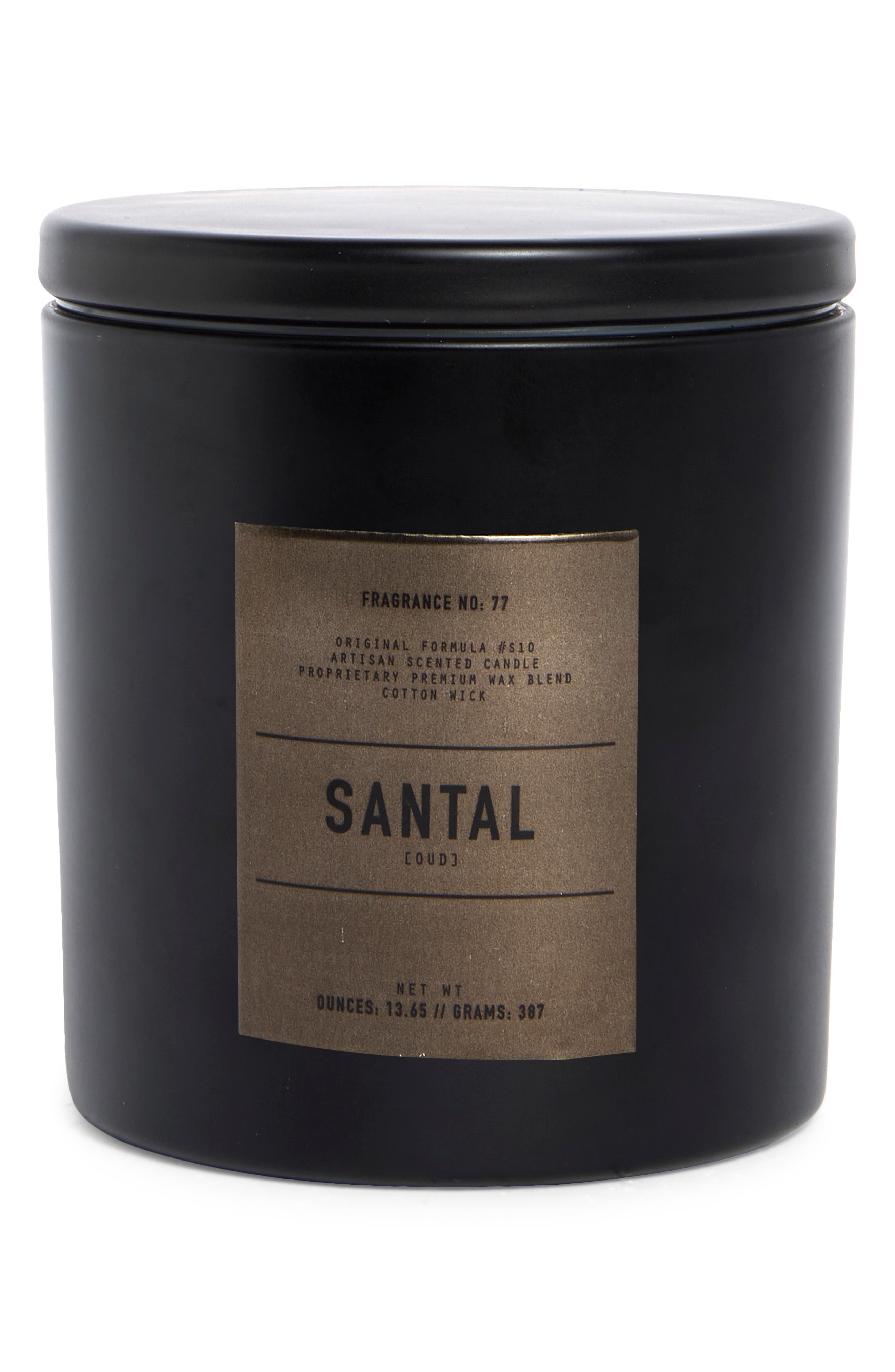PORTOFINO CANDLES Santal Oud Black Jar Candle