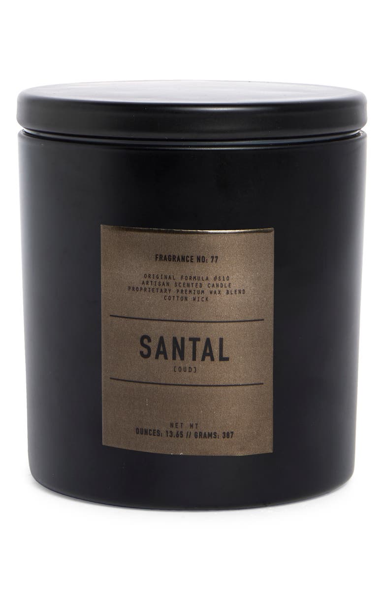 PORTOFINO CANDLES Santal Oud Black Jar Candle, Main, color, Santal Oud