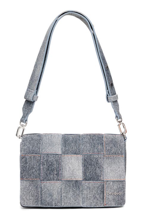 Woven Denim Crossbody Bag