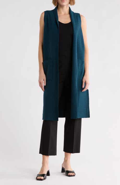 Boiled Wool Shawl Collar Vest