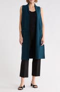 Eileen Fisher Boiled Wool Shawl Collar Vest