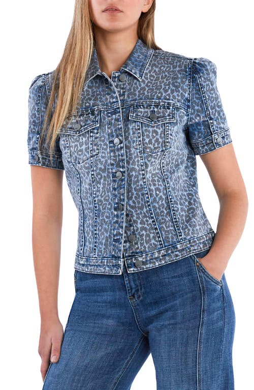 WASH LAB DENIM WASH LAB DENIM PUFF SLEEVE DENIM JACKET
