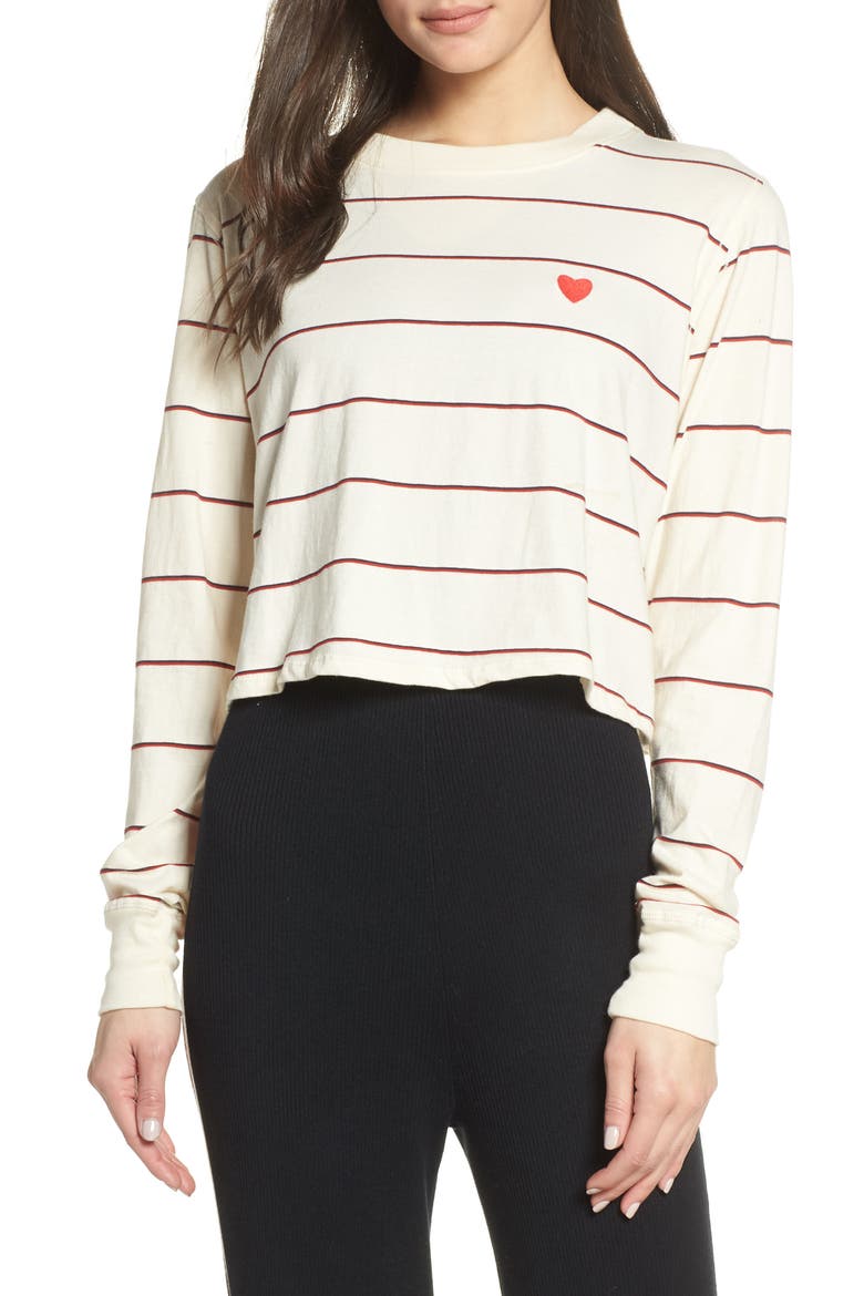 Heart Fiona Tee, Main, color, TULIP/ NAVY STRIPE