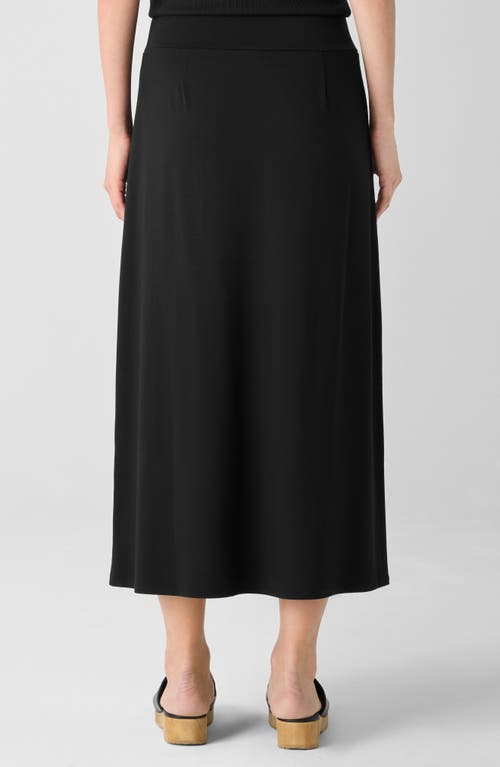 Eileen Fisher Stretch Jersey A-line Skirt In Black