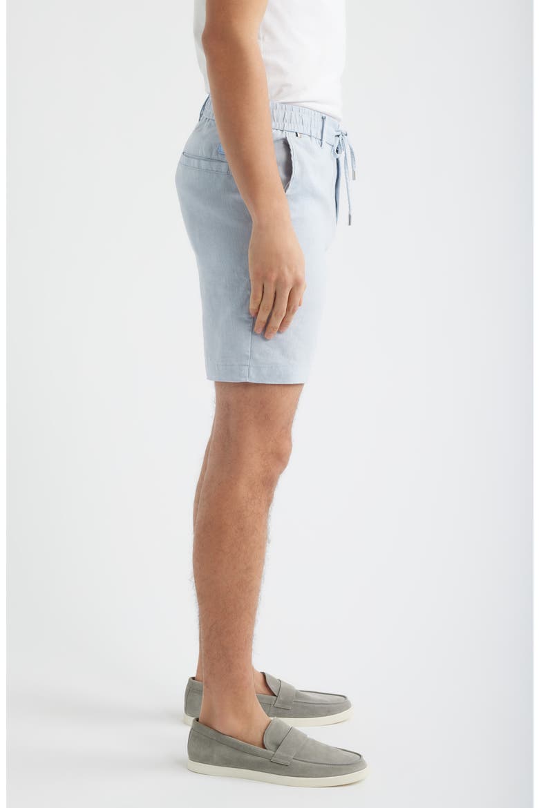 Kane Flat Front Linen Blend Drawstring Shorts, Alternate, color, LIGHT/ PASTEL BLUE