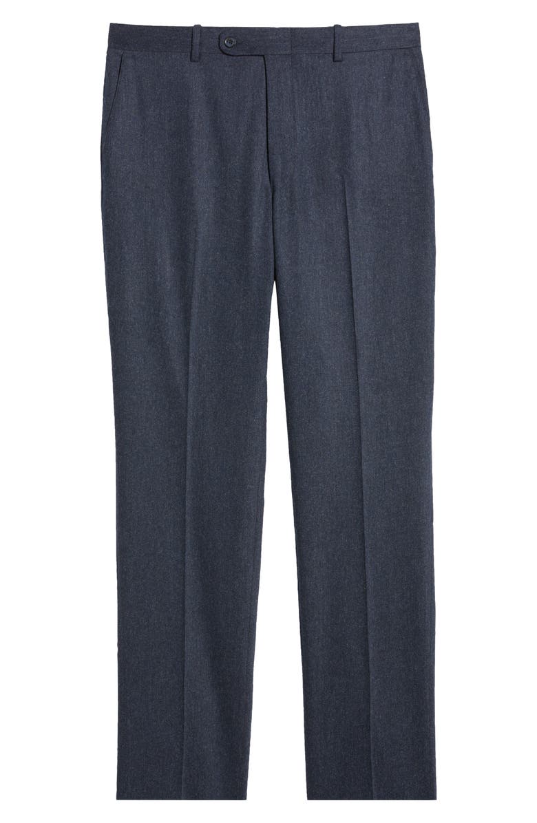 Peter Millar Harker Flat Front Stretch Wool & Cashmere Dress Pants, Alternate, color, Blue