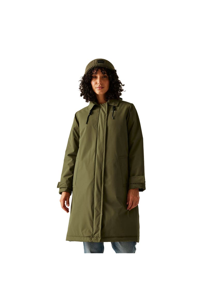 Orla Kiely Mac Waterproof Jacket, Alternate, color, Military Green and Blue