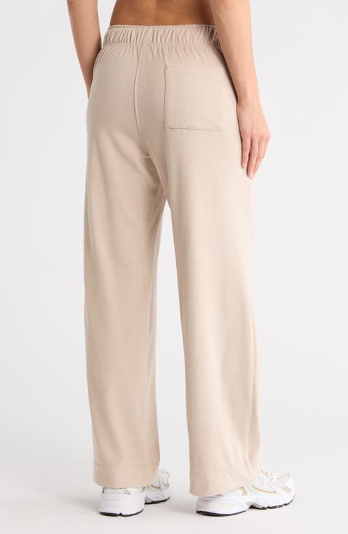 90 Degree By Reflex Daisy Marled Piquè Wide Leg Pants In Neutral