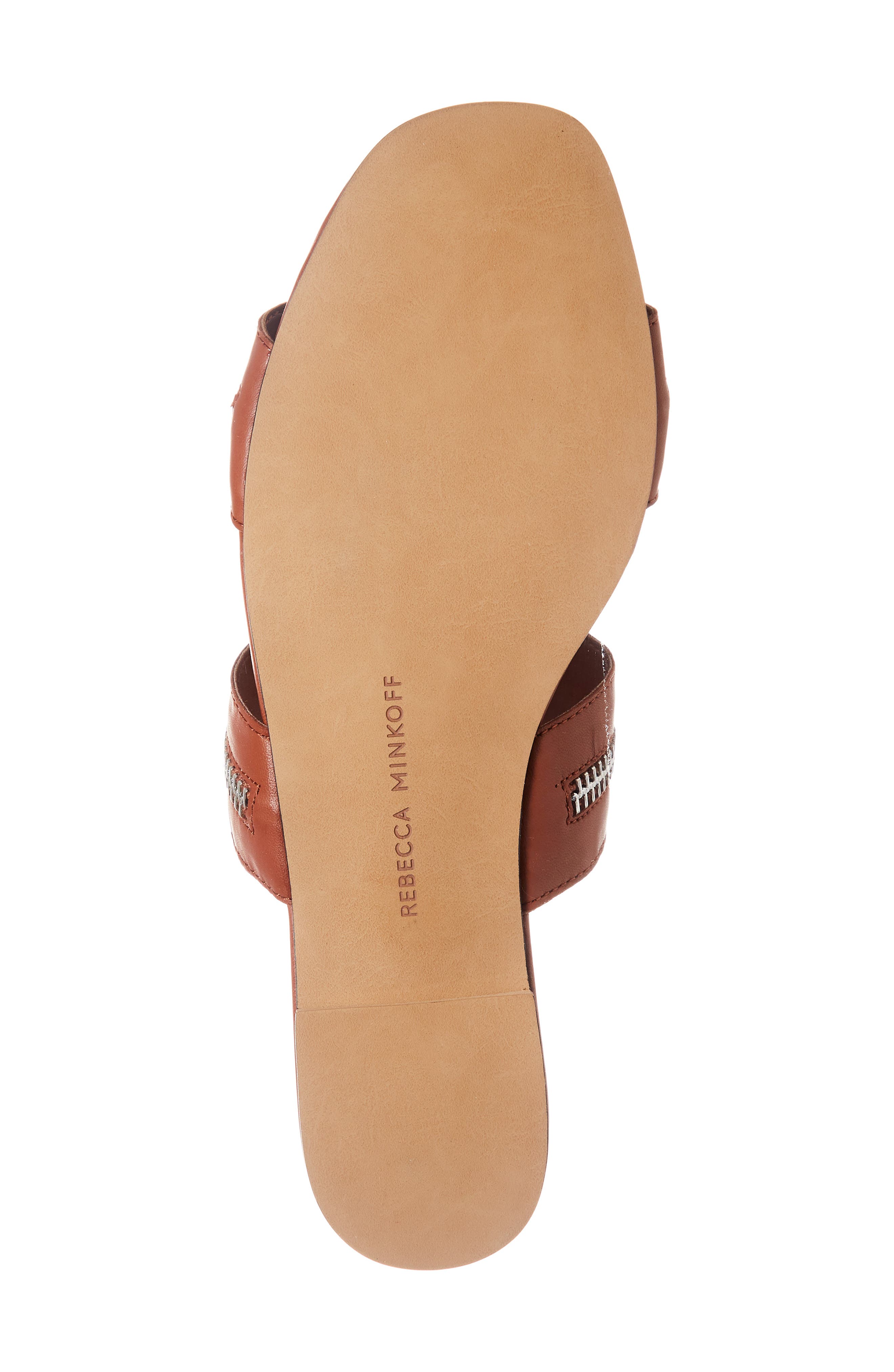 Marciann Slide Sandal, Alternate, color, ACORN LEATHER
