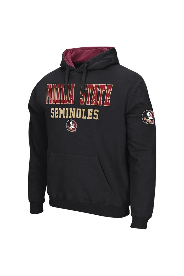 Men's Colosseum Black Florida State Seminoles Sunrise Pullover Hoodie, Alternate, color, Black