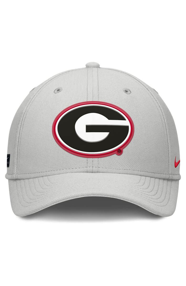 Nike Men's Nike  Gray Georgia Bulldogs Rise Practice Performance Adjustable Hat, Alternate, color, 