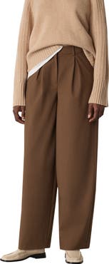 Whistles Wool Blend Barrel Pants
