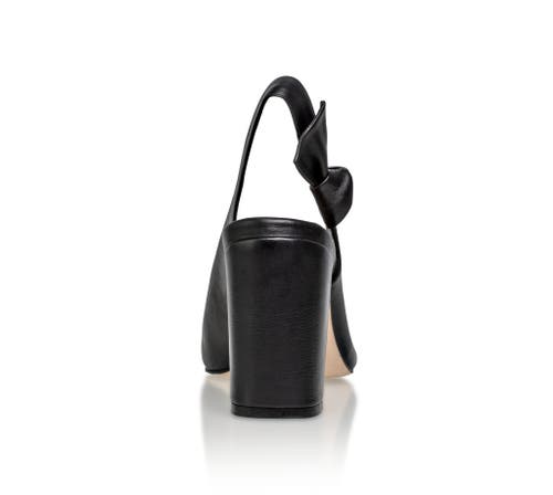Joan Oloff Shoes Daphne Leather Slingback Pump In Black
