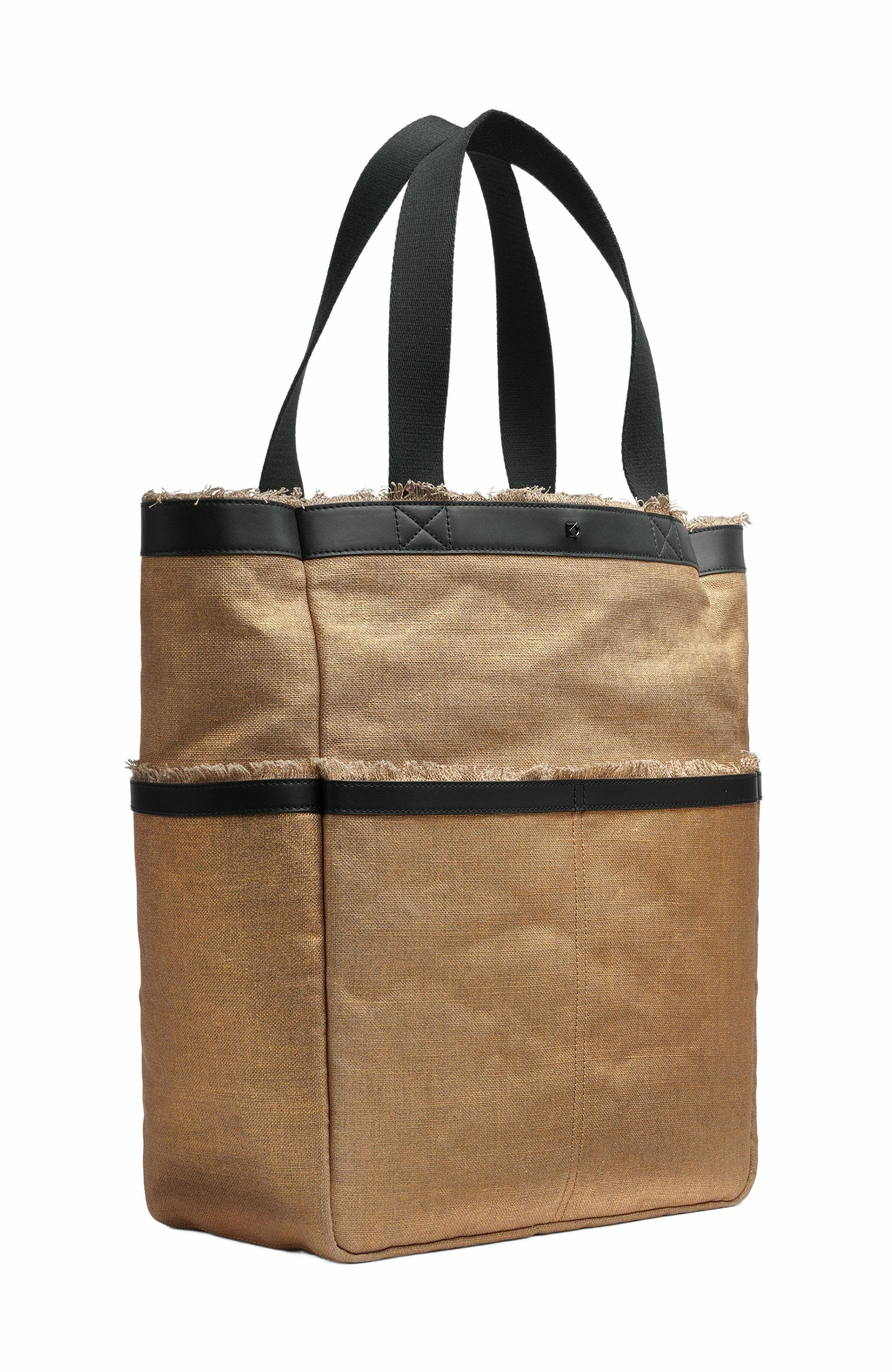 Donna Karan New York Lido Metallic Canvas Tote, Alternate, color, Gold