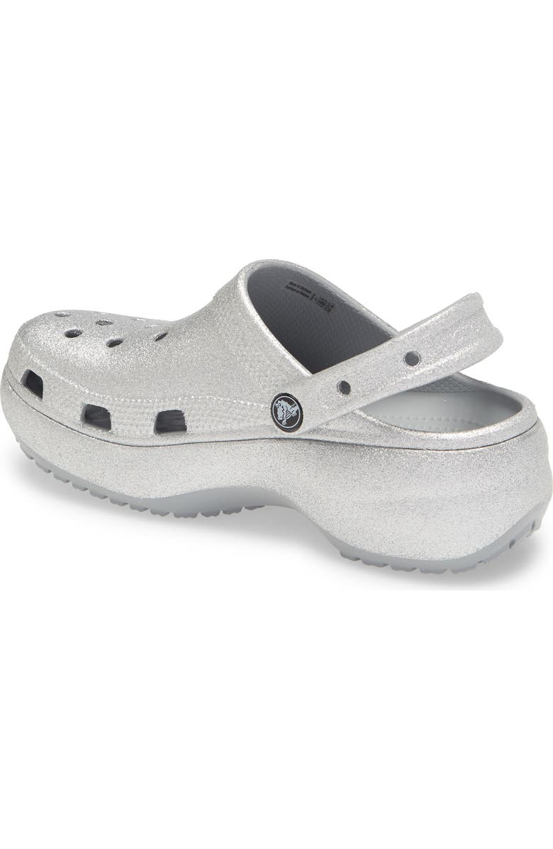 CROCS Classic Glitter Waterproof Platform Clog, Alternate, color,