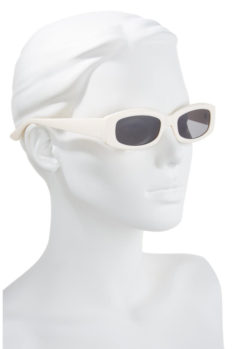 Slim Rectangular Sunglasses, Alternate, color, IVORY