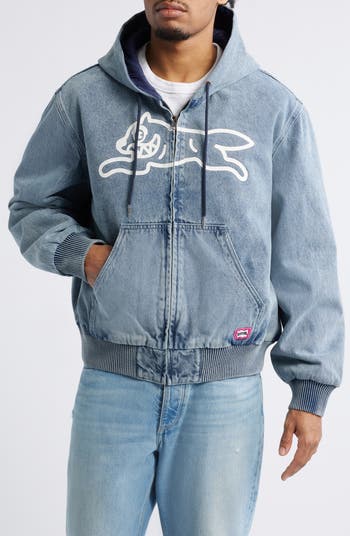 Blueberry Insulated Hooded Denim Jacket