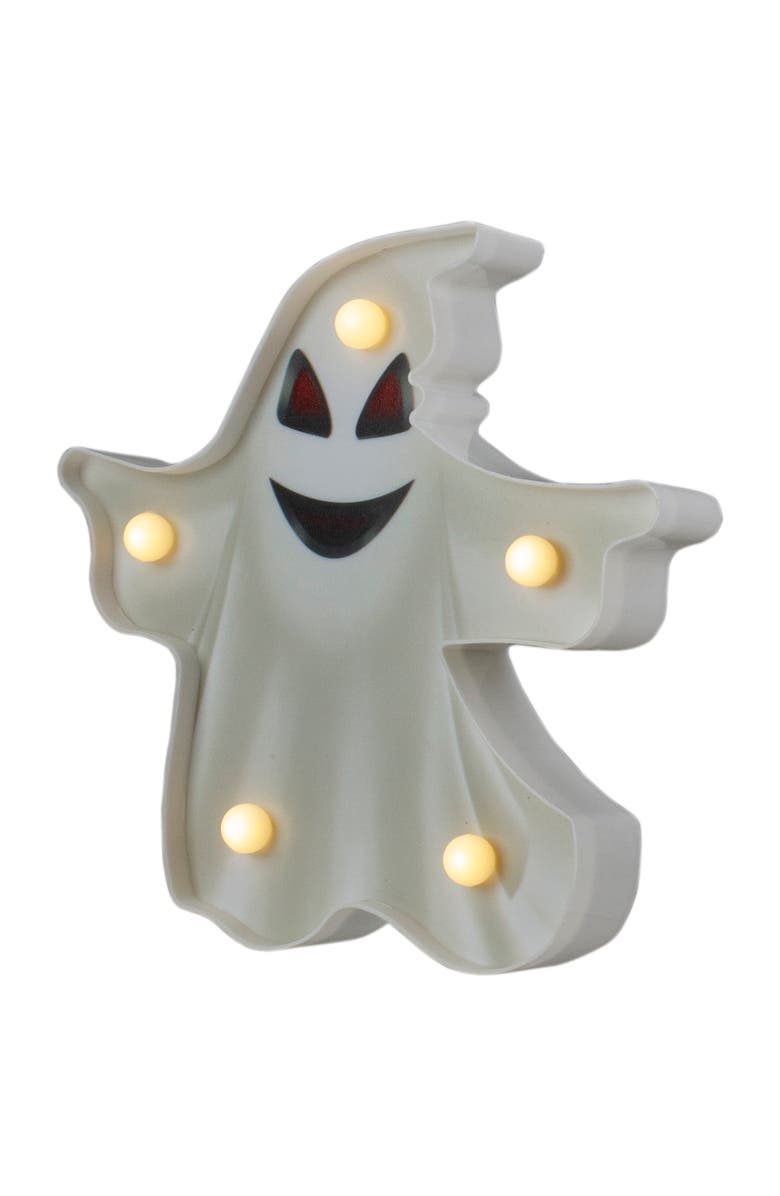 Northlight LED Lighted Ghost Halloween Marquee Sign -7", Alternate, color, White