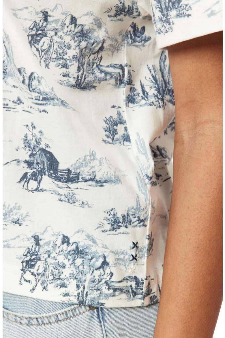 Dyed Boxy Crop Graphic T-Shirt, Alternate, color, BLUE TOILE