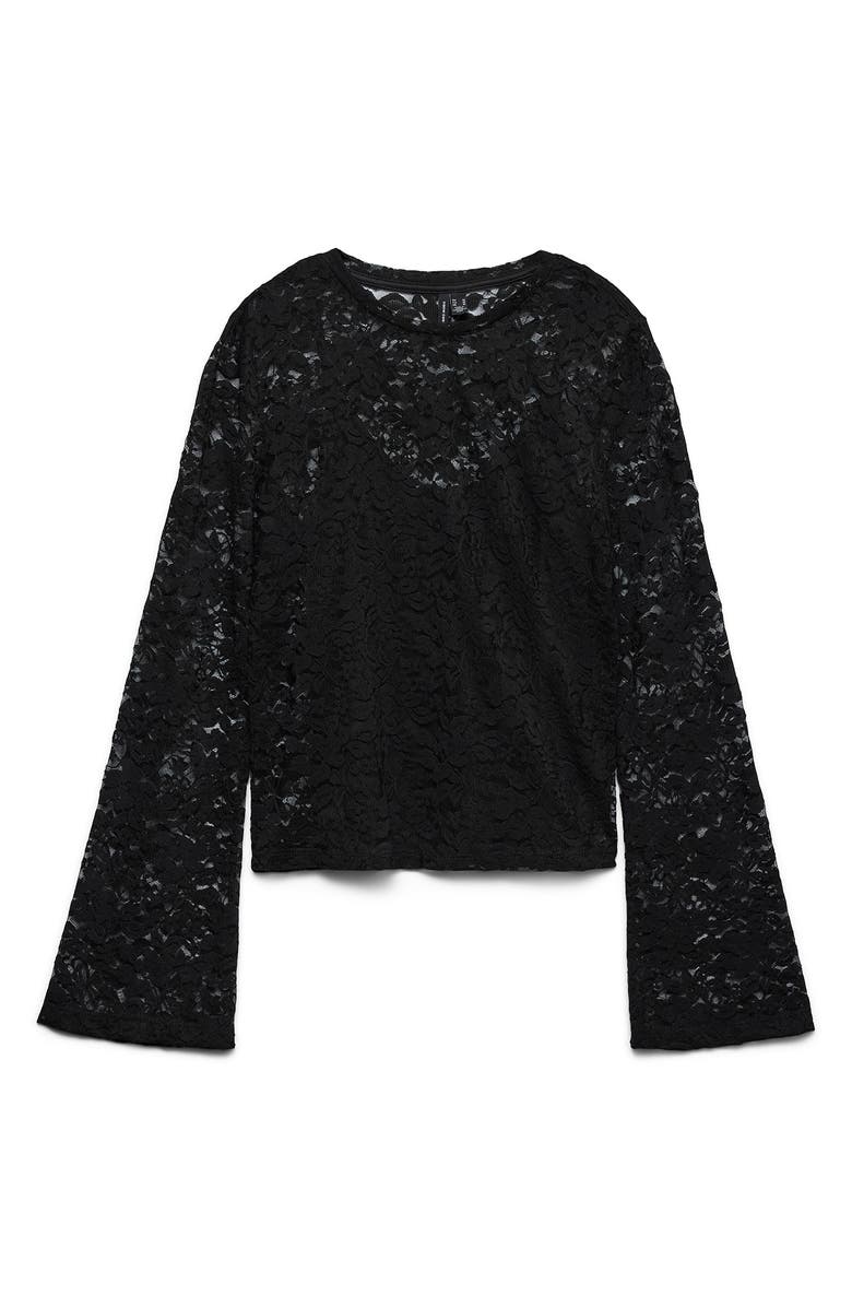 VERO MODA Kanya Lace Top, Main, color, Black