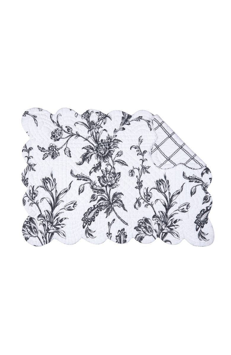 C&F Home Bleighton Black Placemats Set of 6, 13" x 19", Alternate, color, 