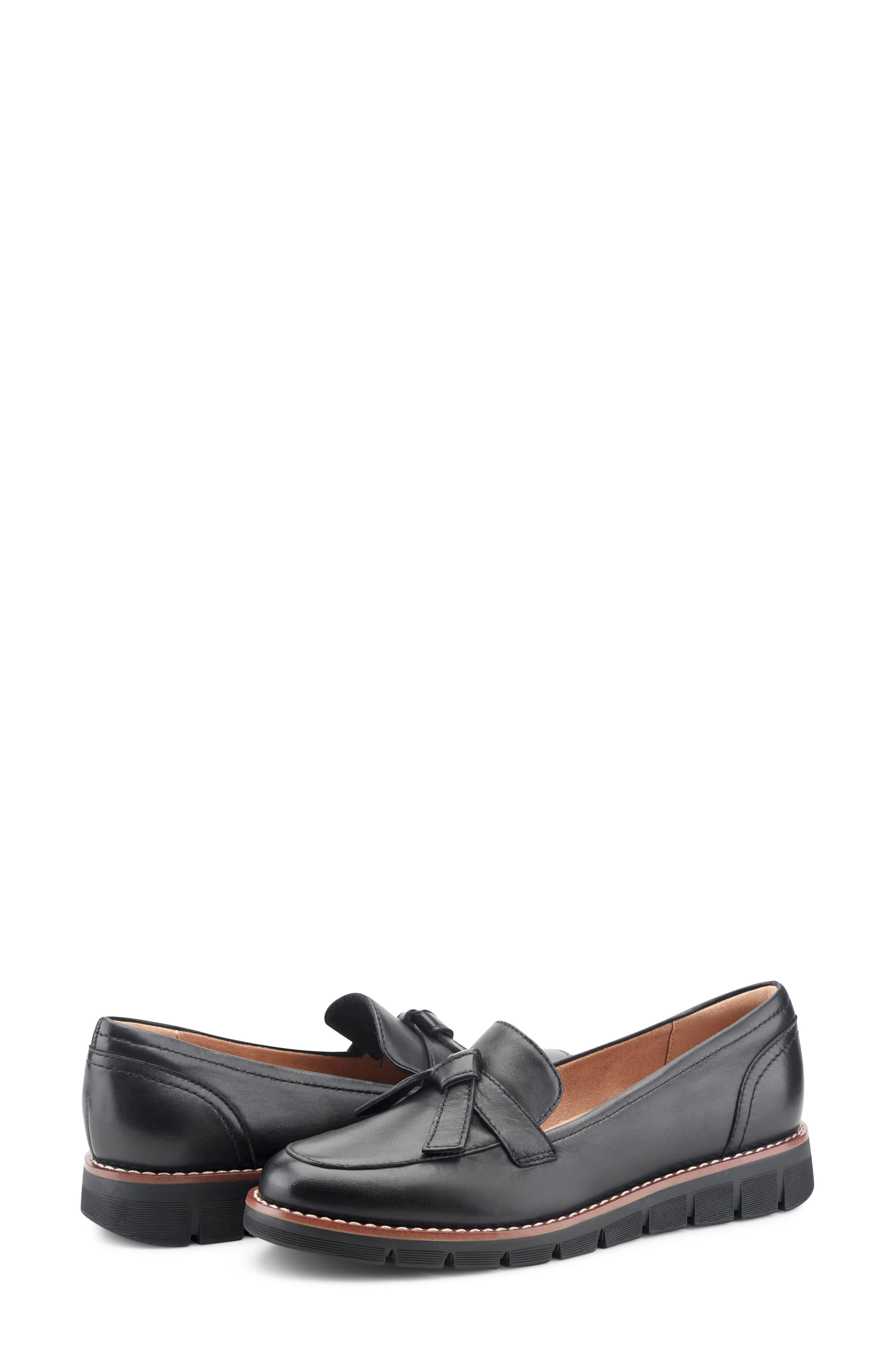 Vinaya Loafer, Alternate, color, BLACK LEATHER