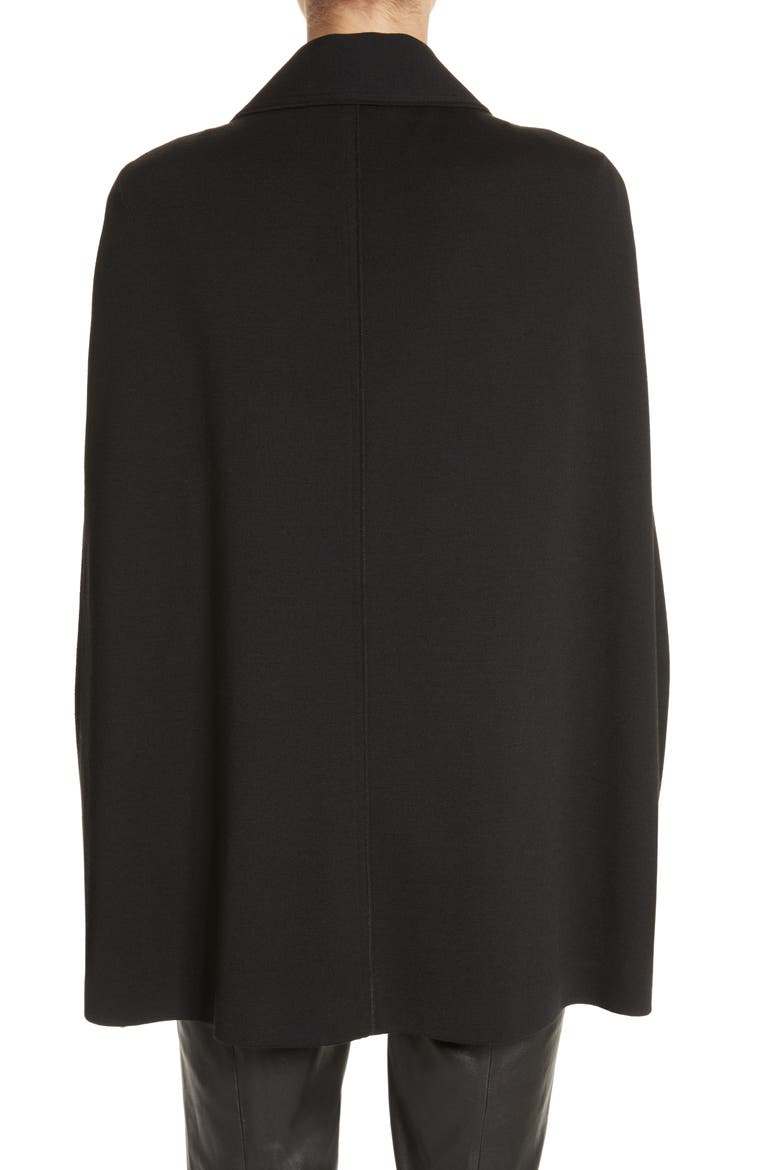 Milano Knit Collared Cape, Alternate, color, CAVIAR