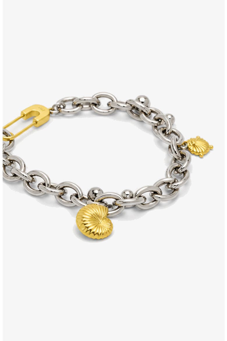 Stella Curb Chain Bracelet in Silver and Two Tone, Alternate, color, Silver / Two Tone