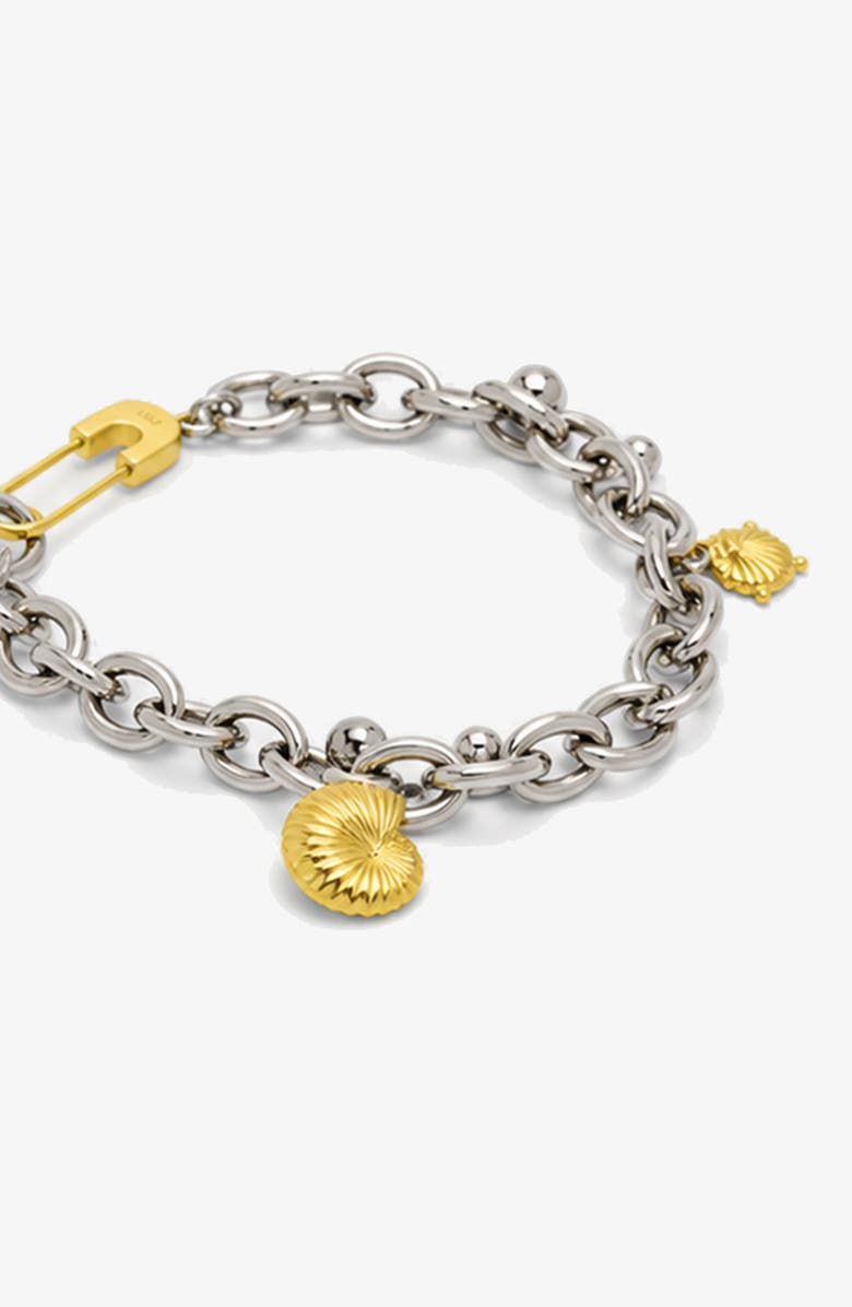 YOJ Stella Curb Chain Bracelet in Silver and Two Tone, Alternate, color, Silver / Two Tone