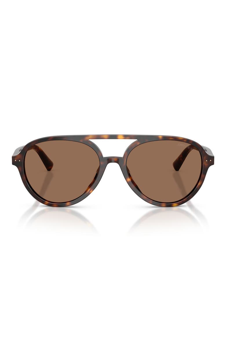 55mm Pilot Sunglasses, Main, color, HAVANA / DARK BROWN