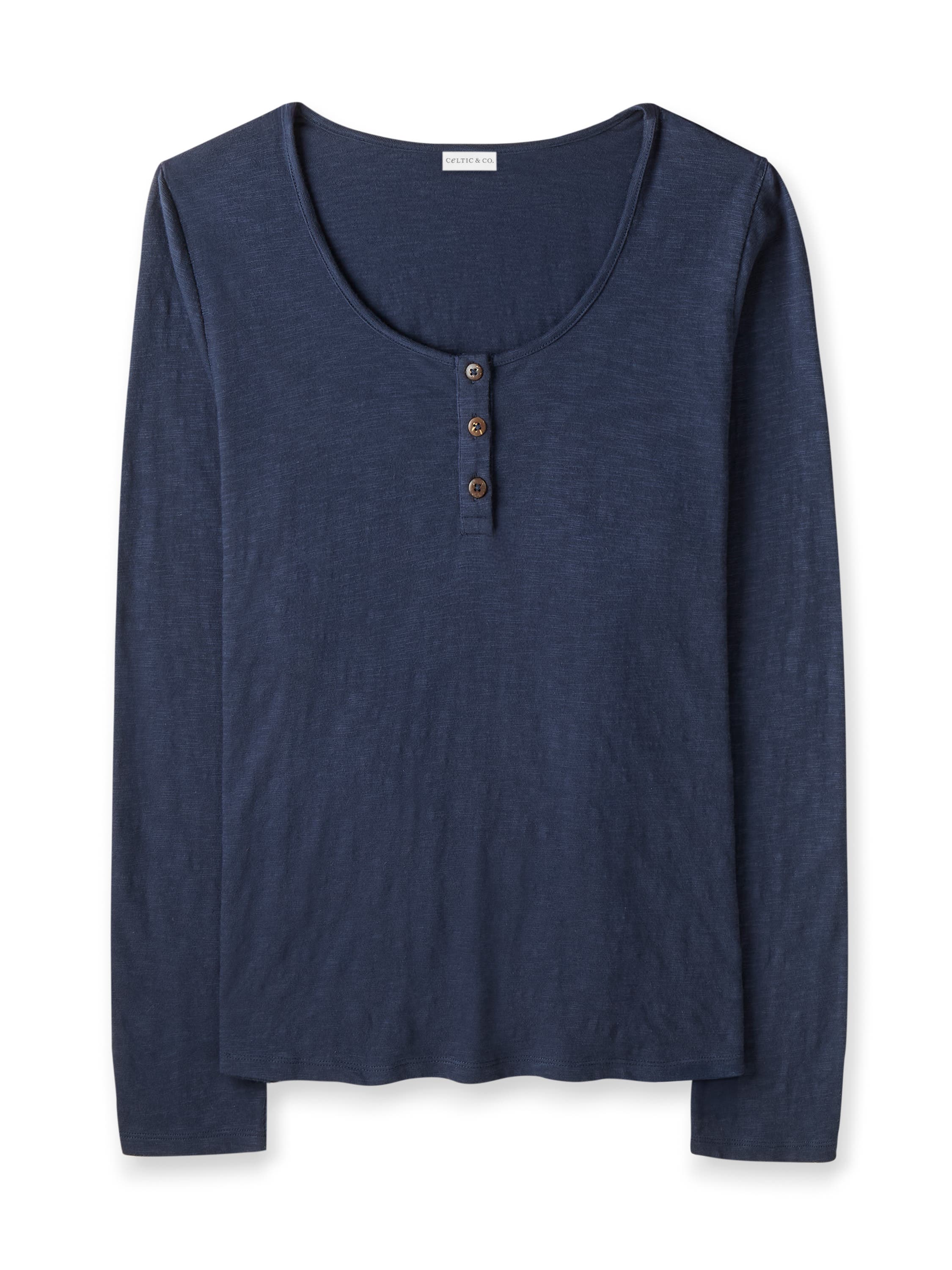 Slub Jersey Scoop Neck Henley Top - image 2
