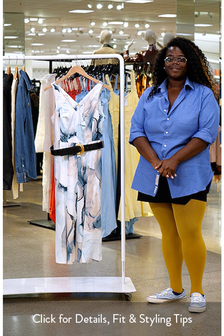 Belted A-Line Midi Dress video
