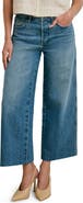 Favorite Daughter The Masha Raw Hem Super High Waist Crop Wide Leg Jeans