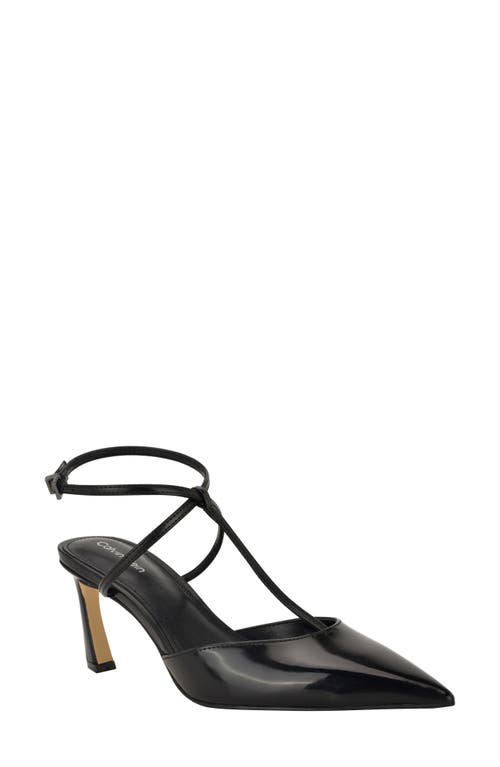 Calvin Klein Avriel 2 Ankle Strap Pump In Black