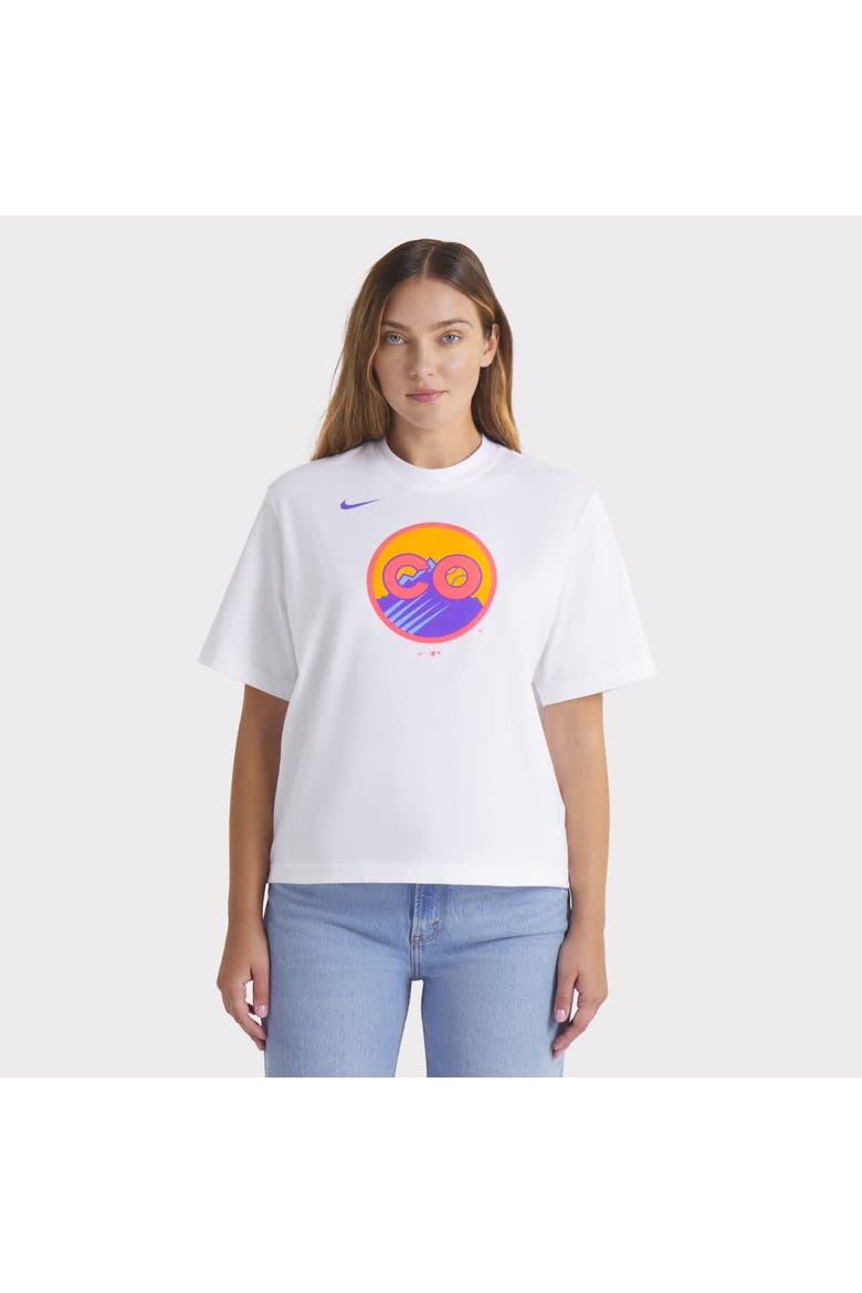 Men's Nike  White Colorado Rockies 2025 City Connect Logo T-Shirt, Alternate, color, White