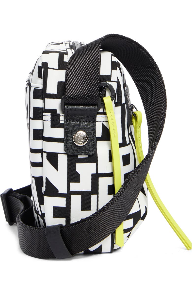 Longchamp Le Pilage Medium Camera Bag, Alternate, color, Black/White